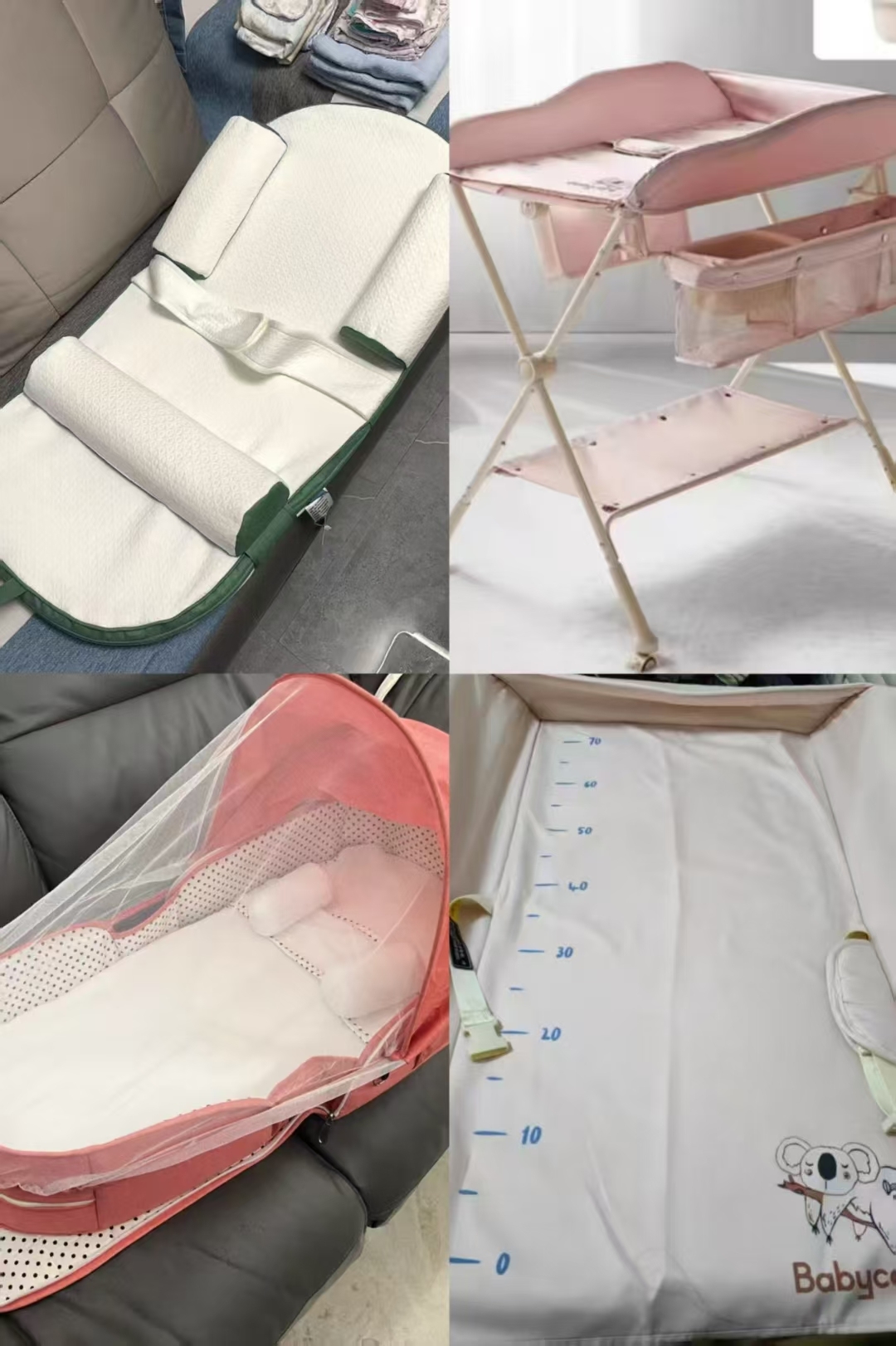 出售八成新防吐奶斜坡枕十便携式可移动婴儿床